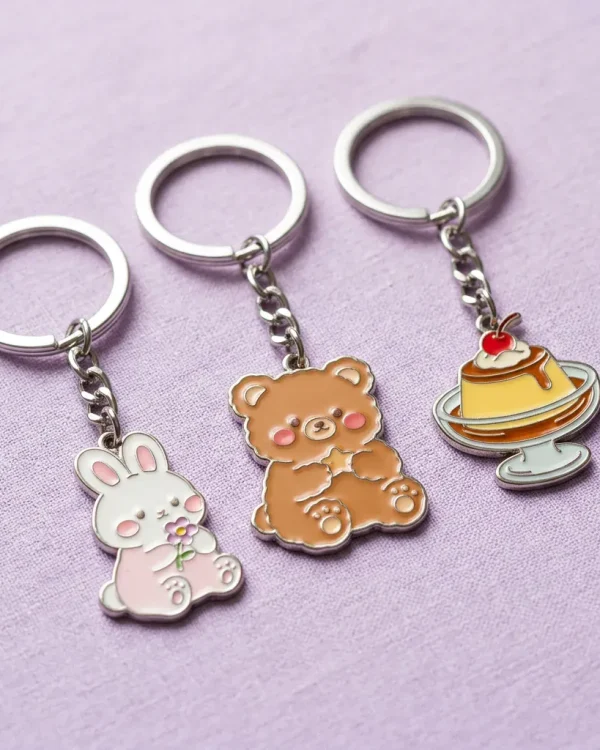 Larry & Bunny Charm Keychains – Set of 2